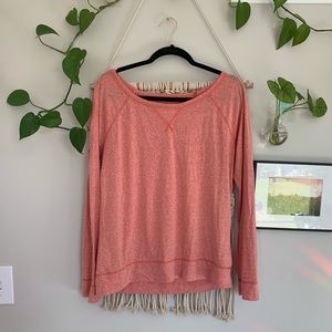 Coral long sleeve sweater